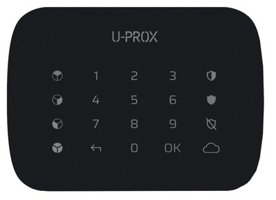 U-Prox Keypad G4 Black Бездротова сенсорна клавіатура для чотирьох груп 29679 фото